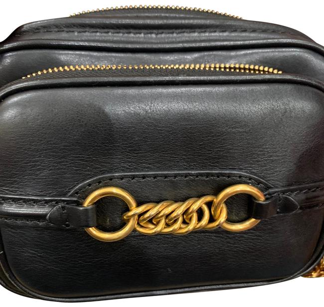 Burberry Camera 1983 Link Black Calfskin Leather Cross Body Bag