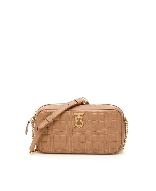 Burberry Camera Cr New Quilted Beige Leather Cross Body Bag