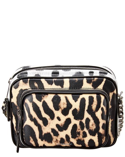 Burberry Camera Small Animal Print Leather Cross Body Bag