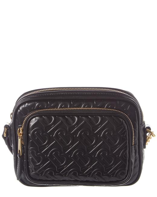Burberry Camera Small Monogram Leather Cross Body Bag