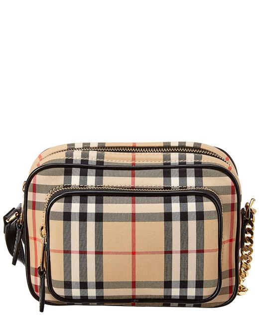 Burberry Camera Small Vintage CheckLeather Cross Body Bag