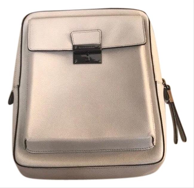 Burberry Camera Style CreamTaupe Leather Cross Body Bag