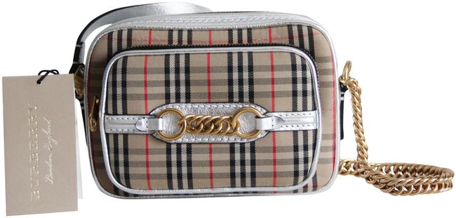 Burberry Camera Vintage Check Link Multicolor Canvas Cross Body Bag