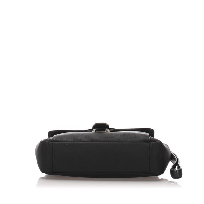 Burberry Canvas Black Leather Clutch