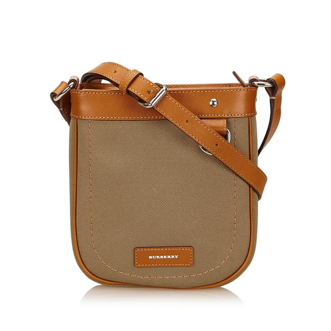 Burberry Shoulder Canvas Brown Fabric Cross Body Bag