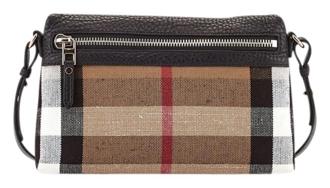 Burberry Check CanvasLeather Cross Body Bag