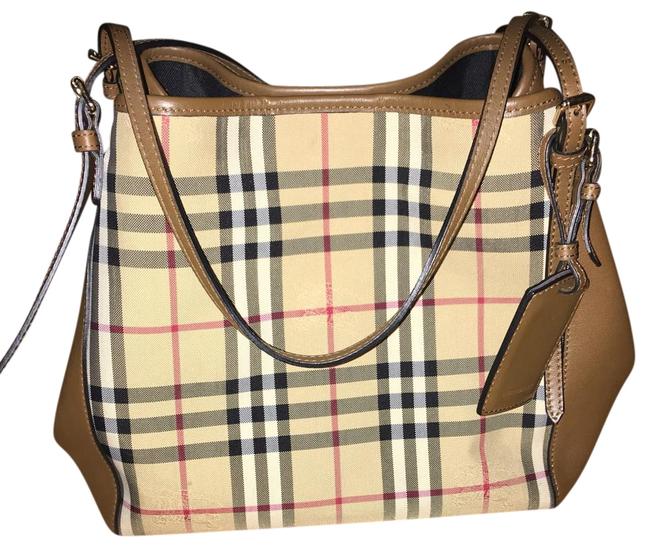 Burberry Check Tan Hobo Bag