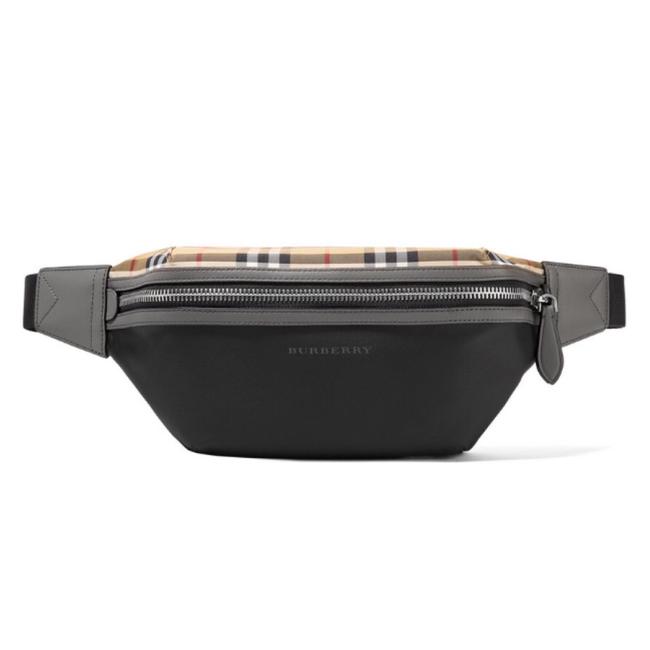 Burberry Belt Checked Leather Trimmed Cross Body Bag