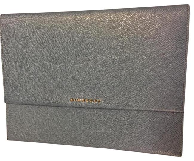 Burberry Classic Envelope Powder Blue Calfskin Leather Clutch