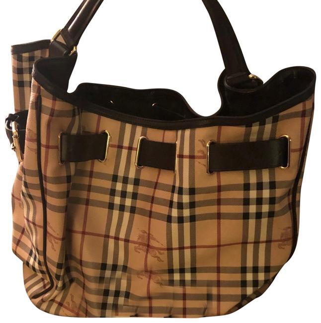 Burberry Classic Signature Handbag Brown Hobo Bag