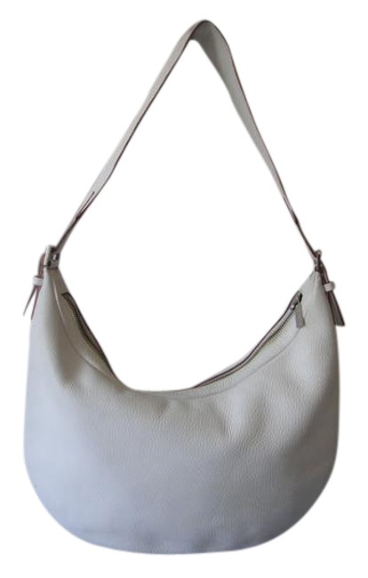 Burberry Classic White Leather Hobo Bag
