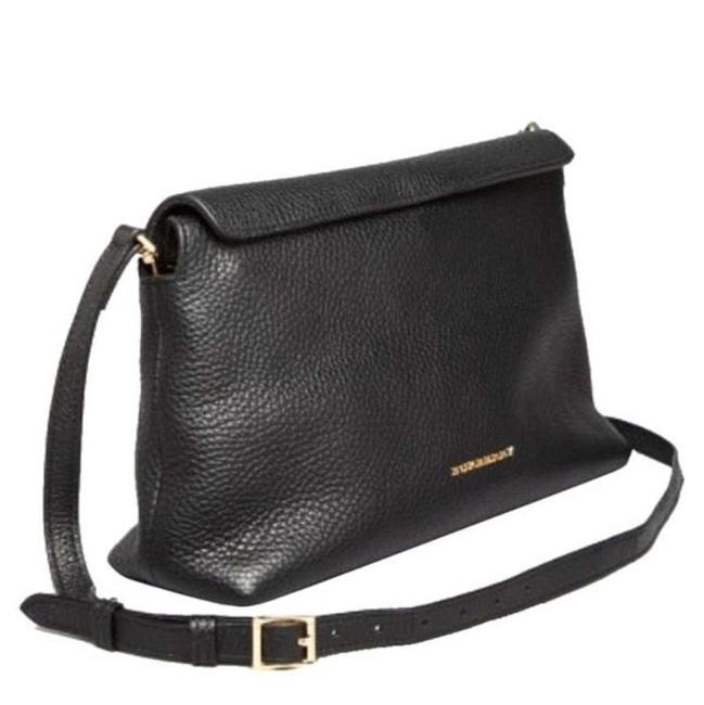Burberry Clutch London Grainy Black Leather Cross Body Bag