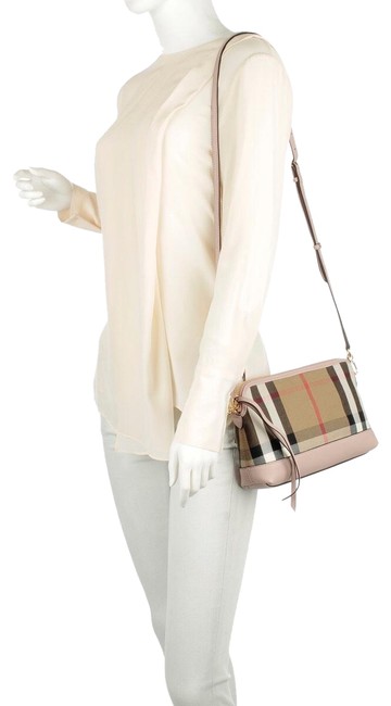 Burberry Clutch Pink Linen Cross Body Bag