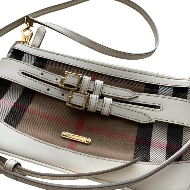 Burberry ClutchWhite Patent Leather Cross Body Bag