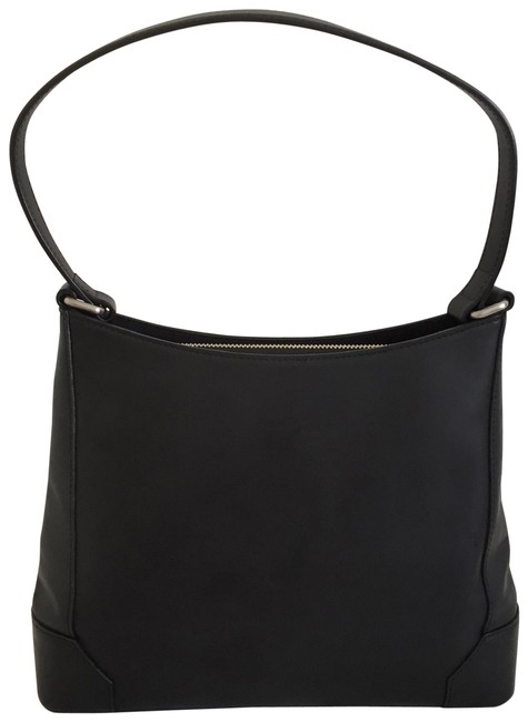 Burberry Compartments Black Leather Hobo Bag