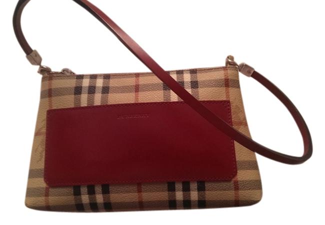 Burberry Convertible Nova Check Leather Clutch