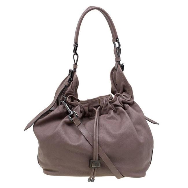 Burberry Copper Rust Drawstring Brown Leather Hobo Bag