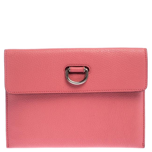 Burberry Coral Patton Pink Leather Clutch