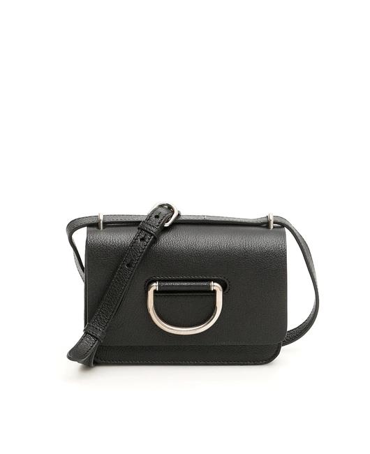 Burberry Cr New Ring Mini Black Leather Cross Body Bag