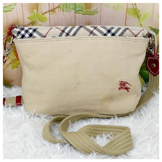 Burberry Cream Canvas Cross Body Bag