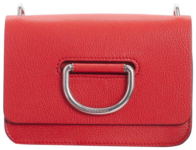 Burberry D Ring Red Leather Cross Body Bag