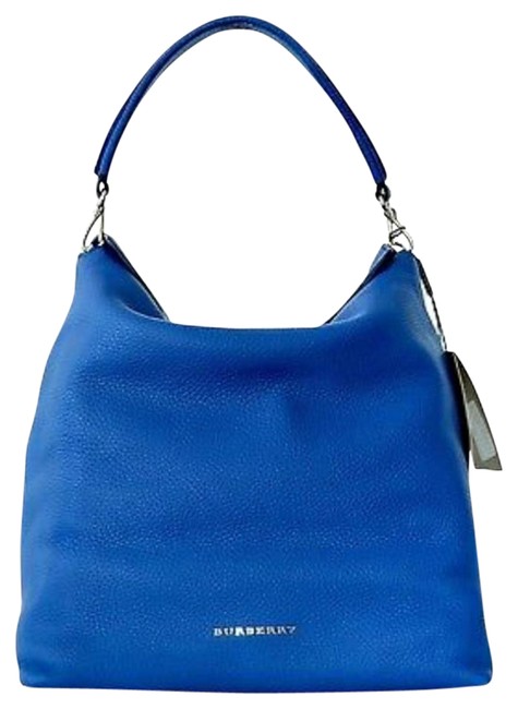 Burberry Doorbuster*** Nwts London Medium Cale Blue Leather Hobo Bag