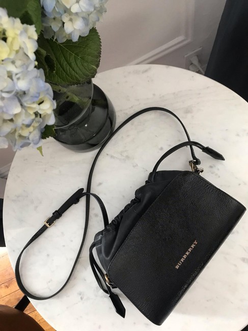 Burberry Drawstring Black Cross Body Bag
