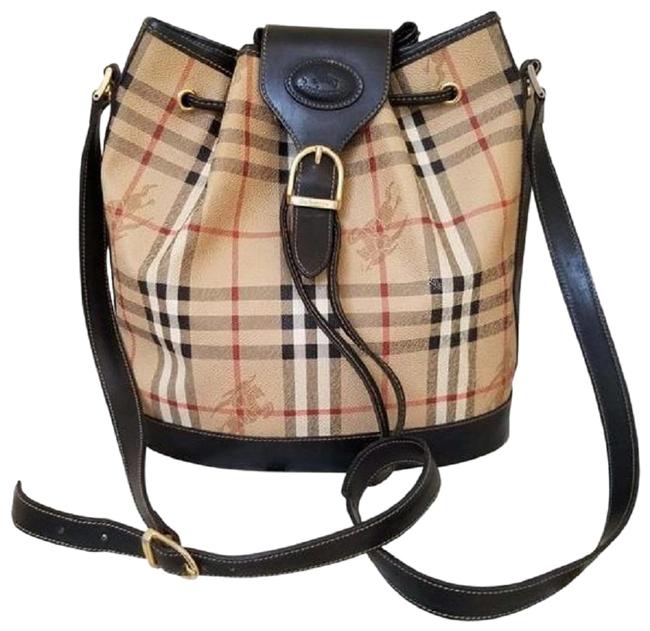 Burberry Drawstring Shoulder Nova Check Vintage Cross Body Bag