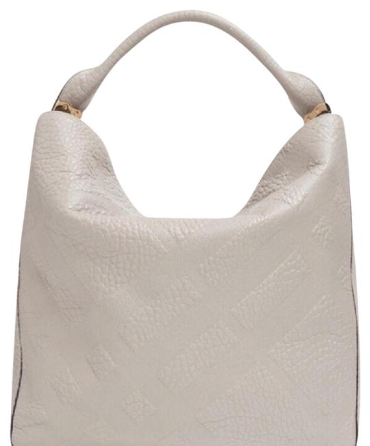 Burberry Elephant Embossed Grey Hobo Bag