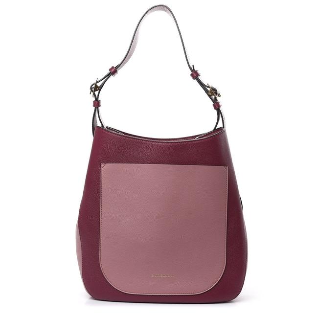 Burberry Elmstone Pink and Magenta Leather Hobo Bag
