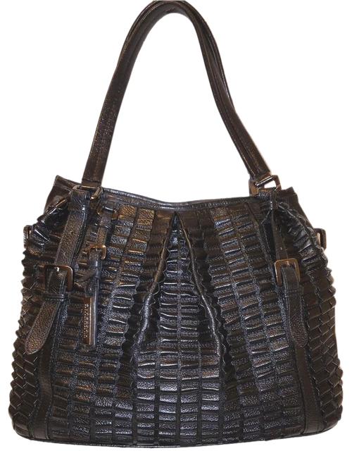 Burberry Extra large Convertible Handbag Black Leather Hobo Bag