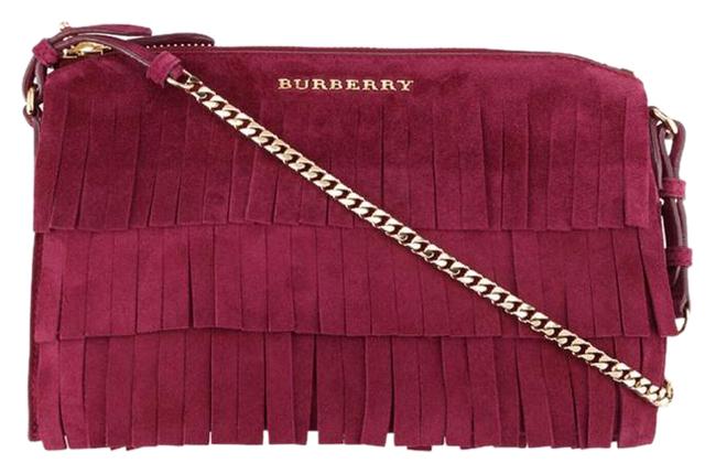 Burberry Fringe Plum Cross Body Bag