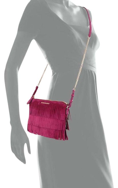 Burberry Fringed Suede Cross Body Bag