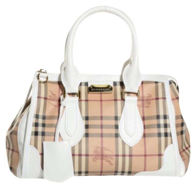 Burberry Gladstone White Leather Hobo Bag