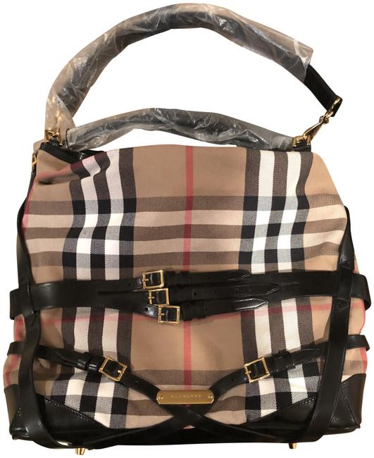 Burberry Handbag Gosford Bridle House Check Plaid Hobo Bag