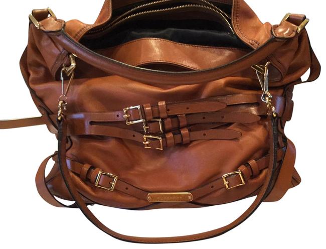Burberry Gosford Slb Tan Leather Hobo Bag
