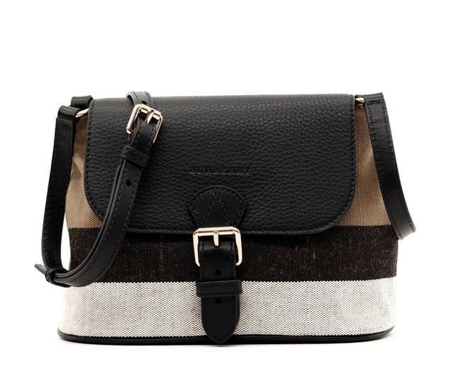 Burberry Messenger Gowan Black Canvas Cross Body Bag