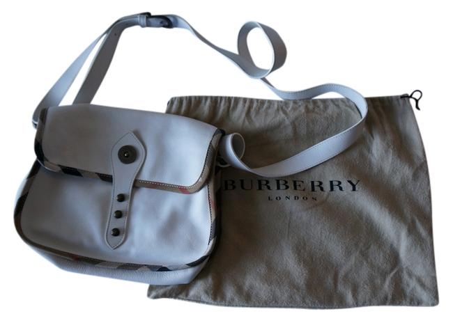 Burberry GrabGo To White Leather Cross Body Bag