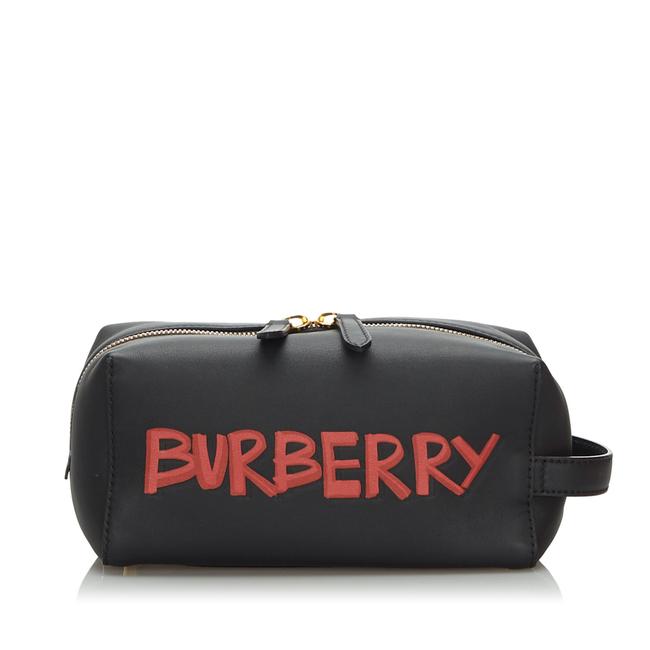 Burberry Graffiti Black Leather Clutch
