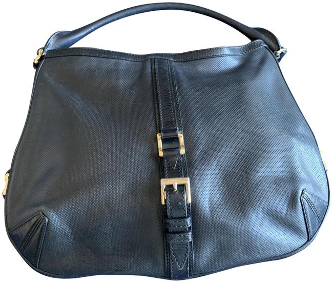Burberry Grafton City Black Leather Hobo Bag