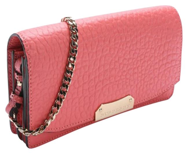Burberry Grained Rose Pink Leather Cross Body Bag