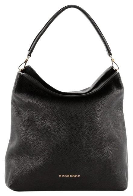 Burberry Grainy Medium Leather Hobo Bag