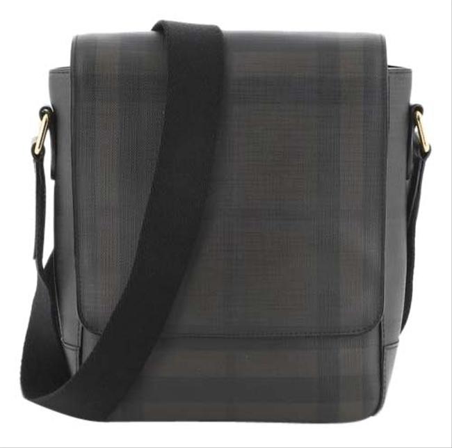 Burberry Greenford Smoked Check Coated Canvas Cross Body Bag