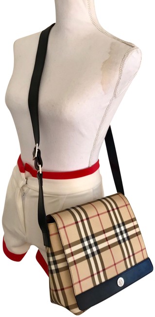 Burberry Guc Vintage Nova Check BlackMultiple Leather Pvc Cross Body Bag