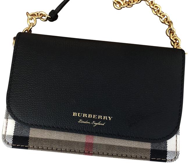 Burberry Hampshire Black Leather Cross Body Bag
