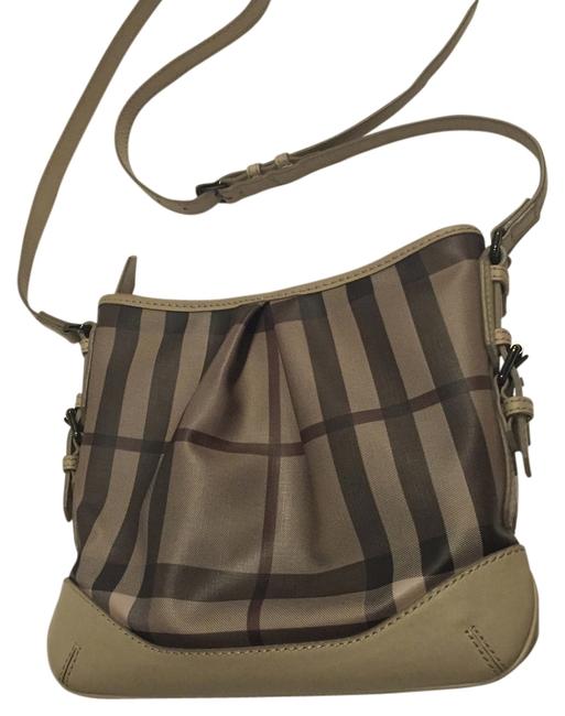 Burberry Hartham Smoked Check Pvc and Leather Cross Body Bag