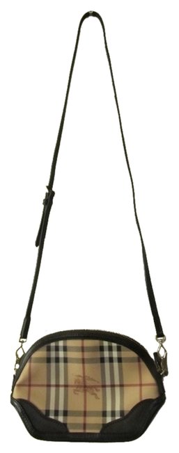 Burberry Haymarket Check Brown Cross Body Bag