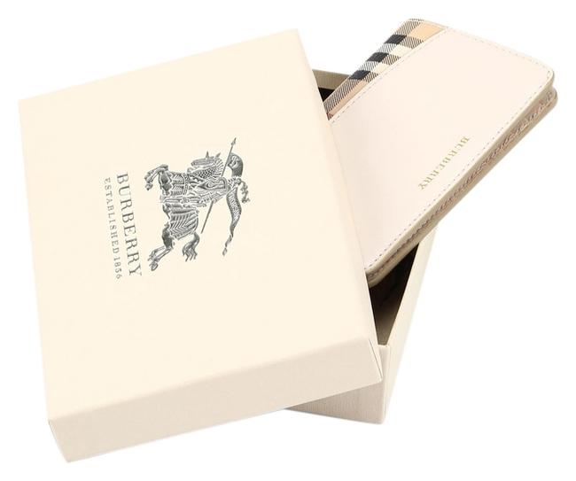 Burberry Haymarket Check Continental Wallet Stone Pvc Clutch