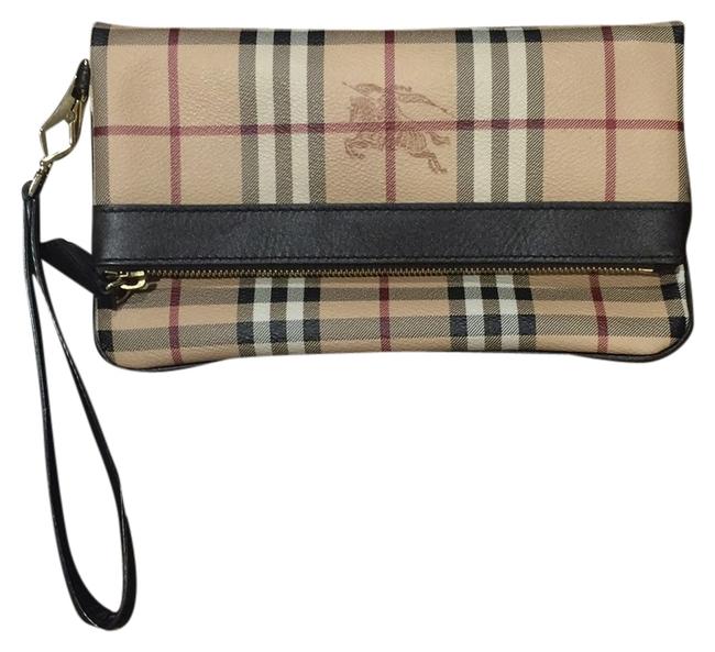 Burberry Haymarket Check Leather Clutch