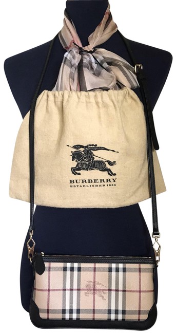 Burberry Haymarket Check Multi Color Leather Cross Body Bag